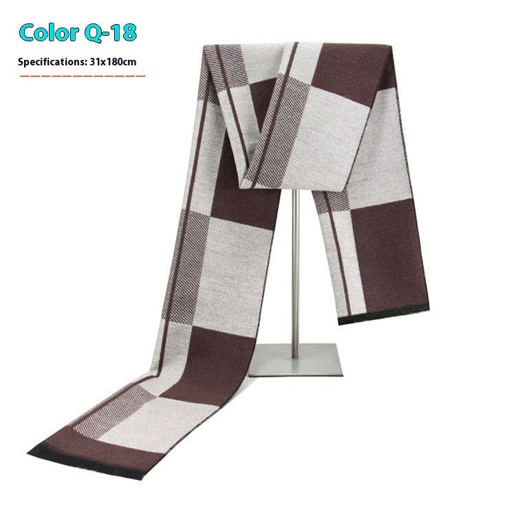 Men's Business Scarf striped soft warm elegant winter