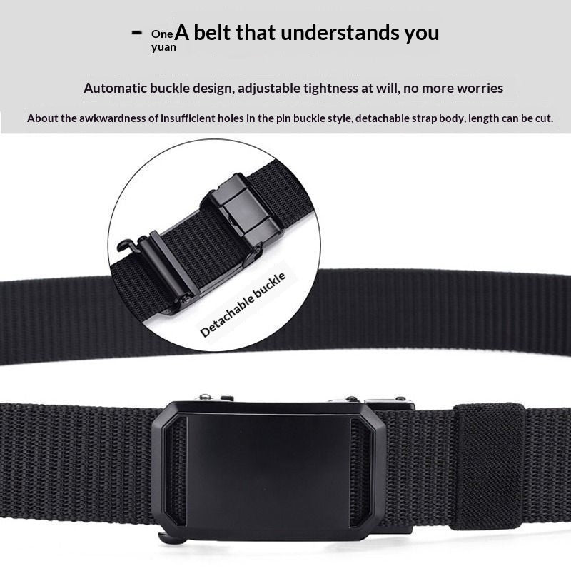 Nylon Gürtel Herren Automatik | Outdoor Gürtel ohne Löcher