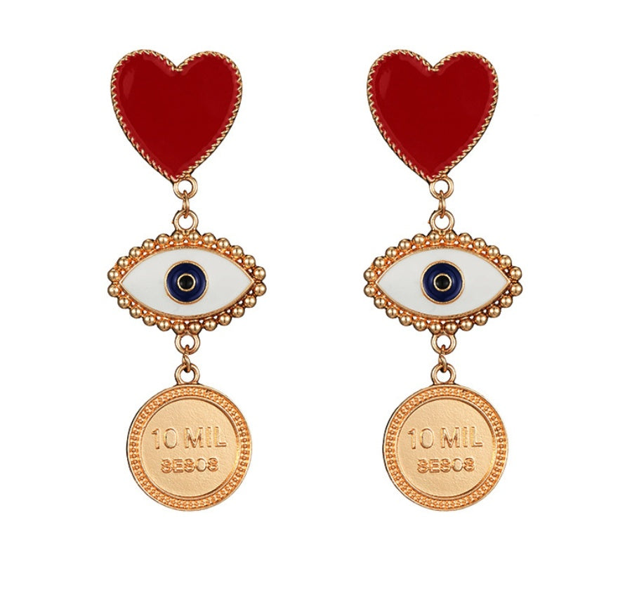 LOVE Statement Earrings - Punk Style Drop Earrings with Modern Design