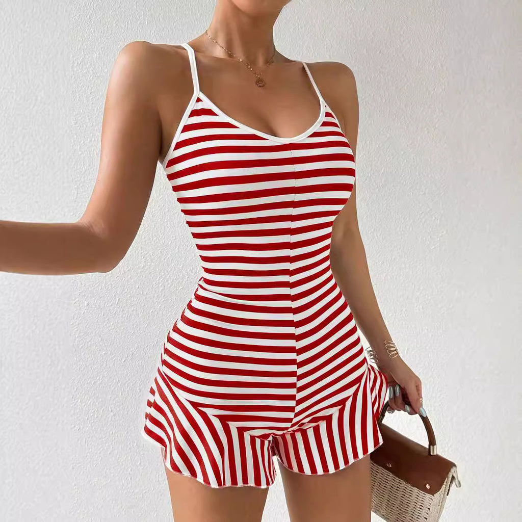 Elegant Women's Jumpsuit | Figure-hugging Overall with Ruffles