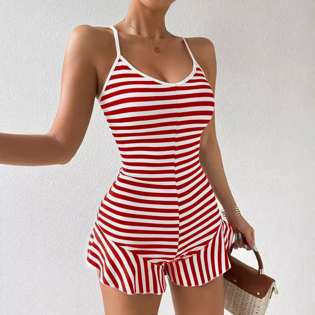 Elegant Women's Jumpsuit | Figure-hugging Overall with Ruffles
