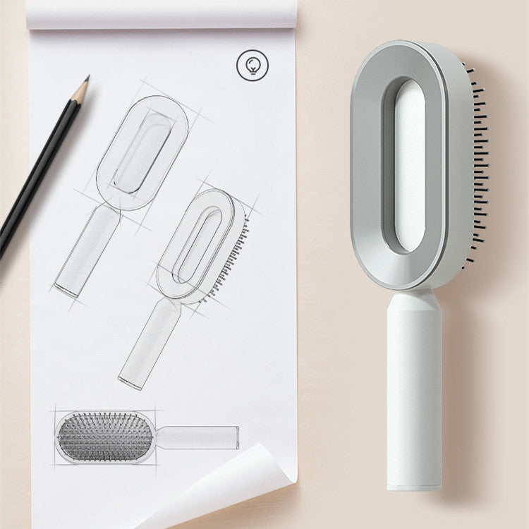 Self-Cleaning Hair Brush – Anti-Static Massage Brush for Women