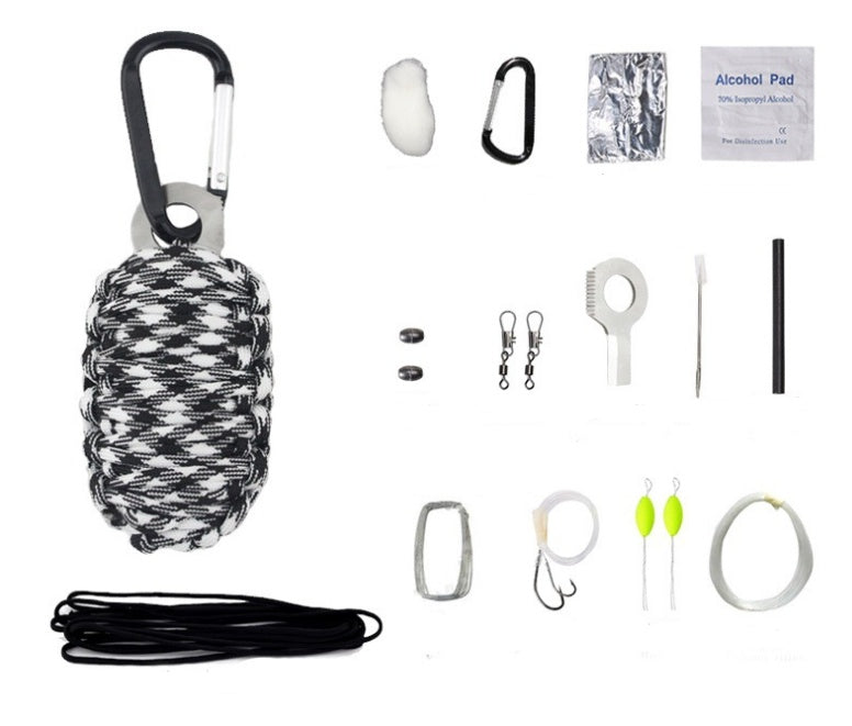 EDC Outdoor Survival Kit with Fishing Set | Compact Emergency Equipment Camping & Adventure