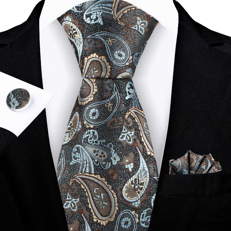 Tie Paisley Jacquard Embroidered Elegant Men's Premium