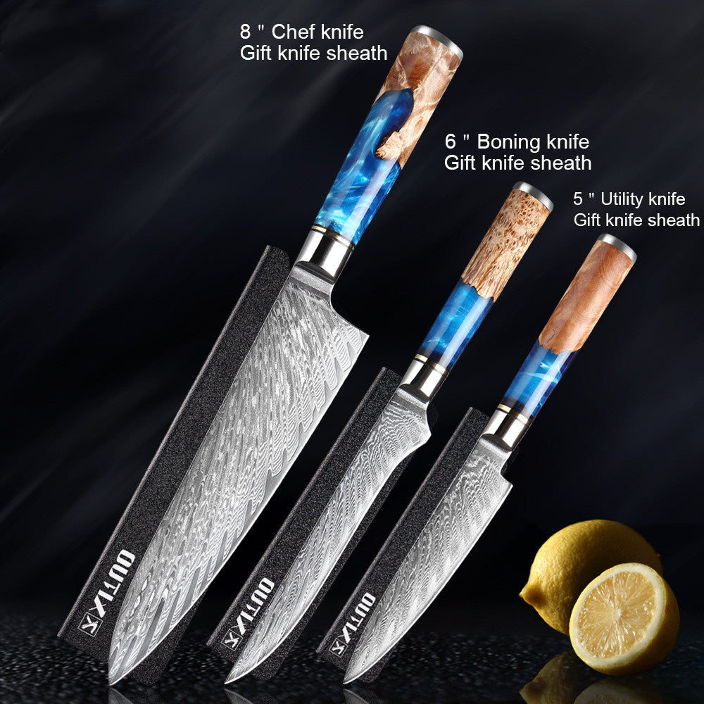 Professional Kitchen Knife Set | Chef Knife Cleaver Stainless Steel