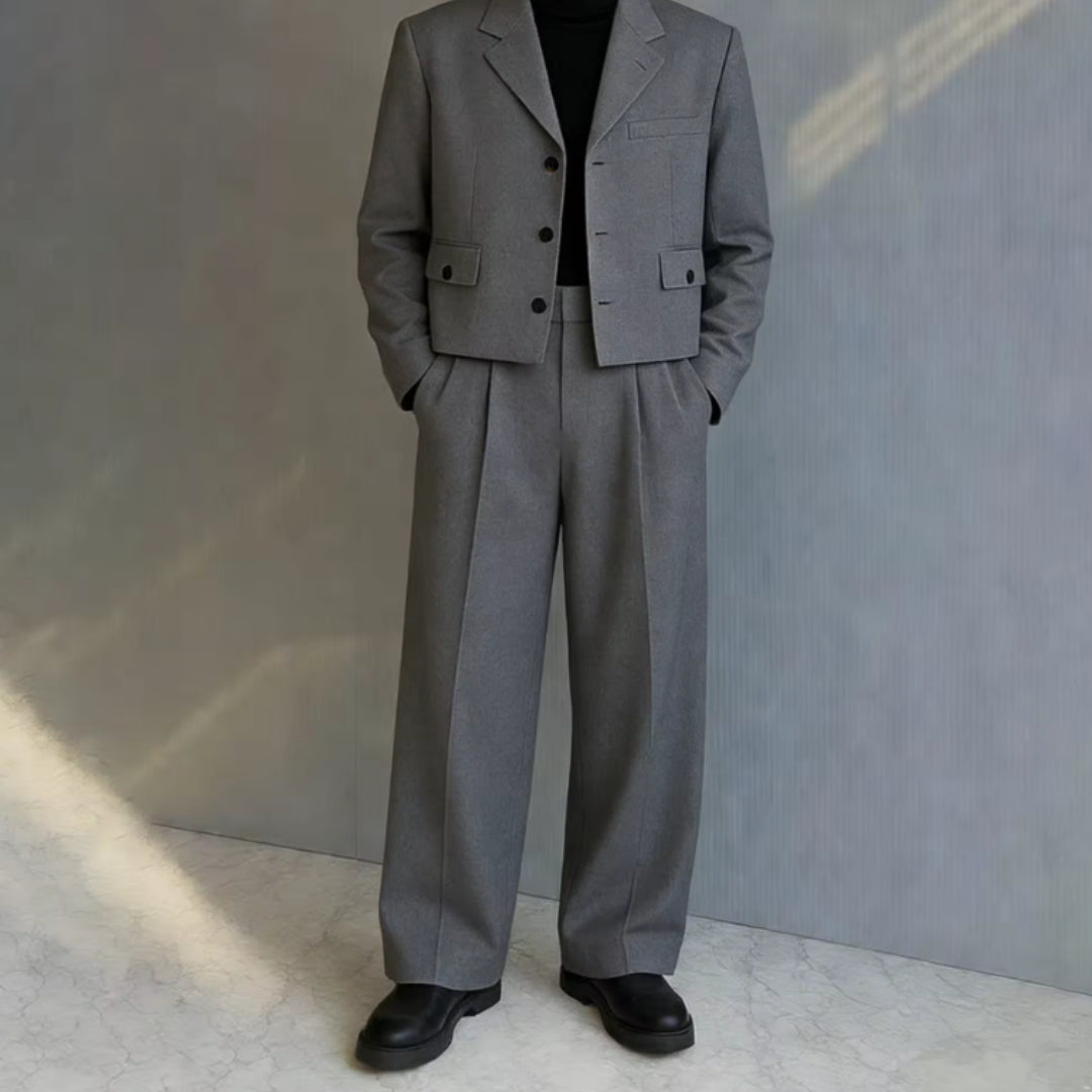 Men's Luxury Two-Piece Suit – Elegant Modern Jacket and Trousers
