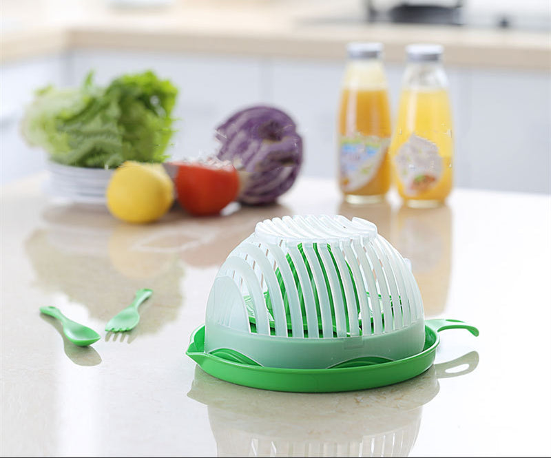 Salad Cutter Bowl | Fruit Vegetable Slicer 3-in-1