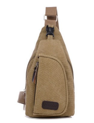 Men's Canvas Chest Bag Korean Style | Crossbody Bag