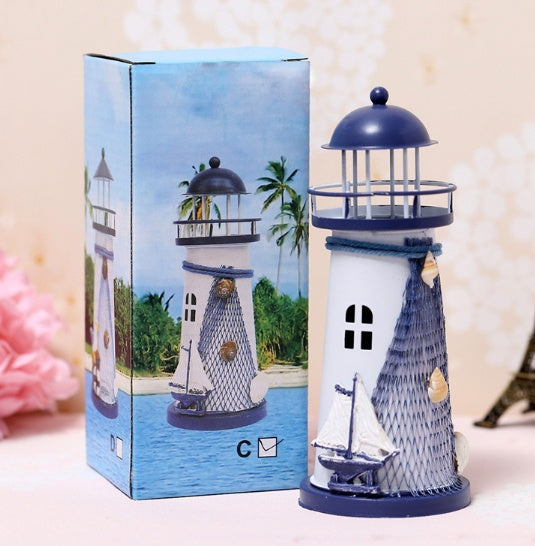 Mediterranean Lighthouse Garden Figurine – Maritime Decor for Home - Garden