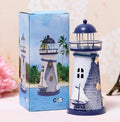 Mediterranean Lighthouse Garden Figurine – Maritime Decor for Home - Garden