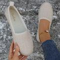 Women's Espadrilles Comfortable | Fabric Slip-On Rope Sole Casual