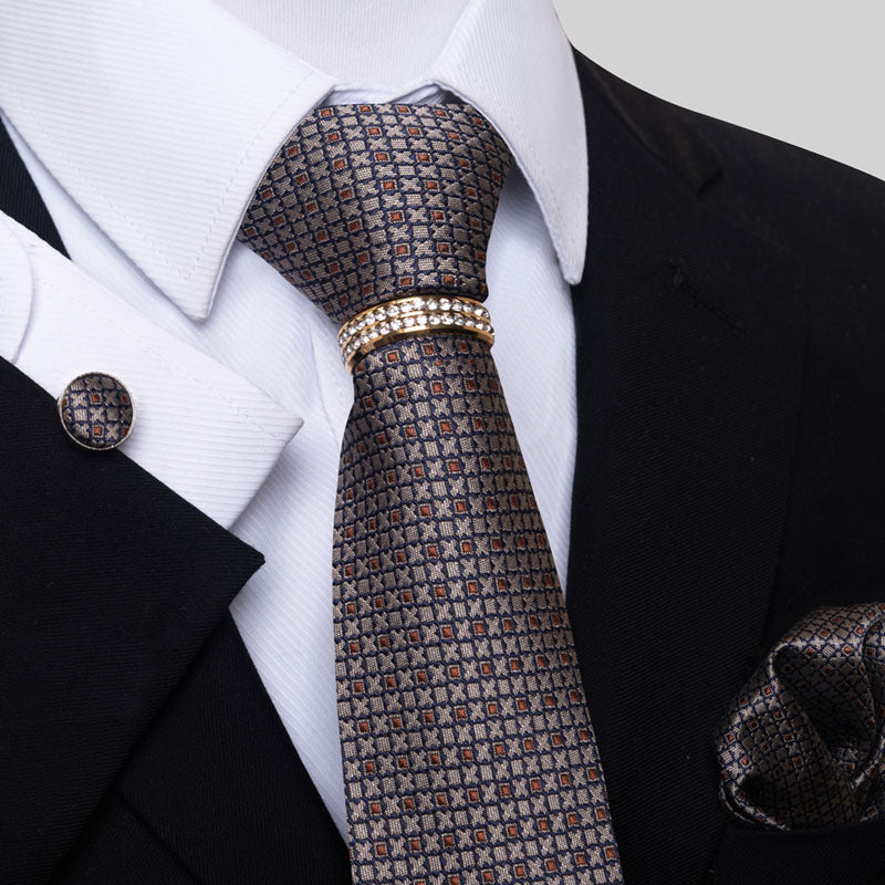 Men's Tie colorful striped floral modern elegant statement