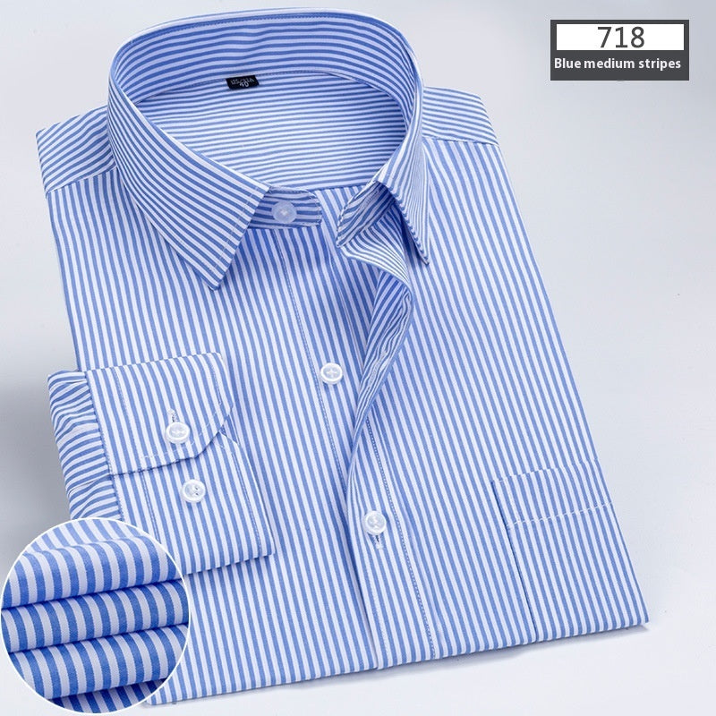 Herren Businesshemd Gestreift | Langarm Frühling Herbst Elegant