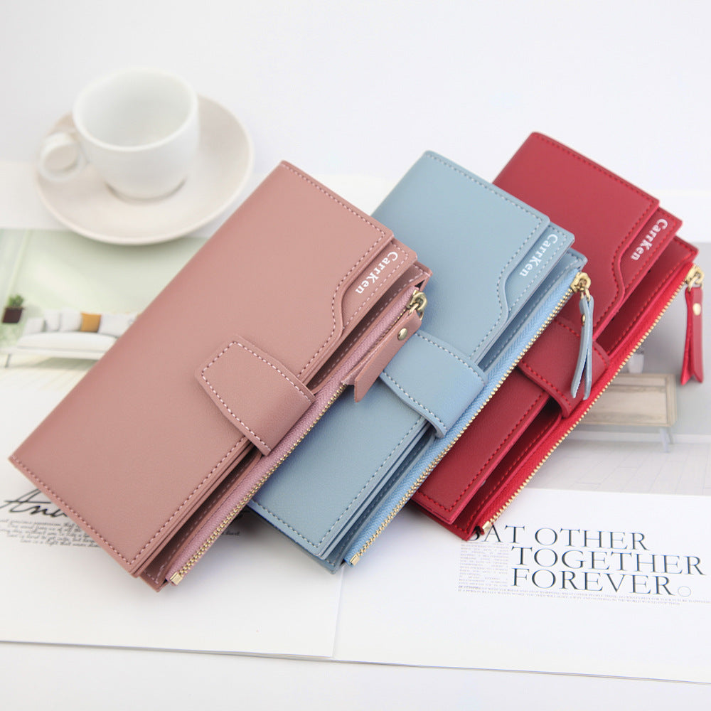 Women's Long Zipper Wallet | Large Wallet with Card Slots