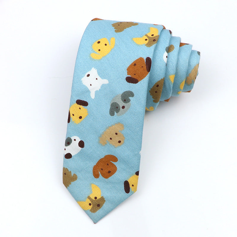 Slim Tie Men's Cotton Korean Slim Modern Elegant
