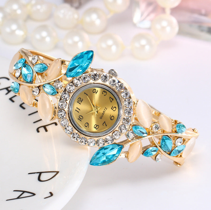 Ladies' Rhinestone Wristwatch | Elegant Fashion Jewelry Watch