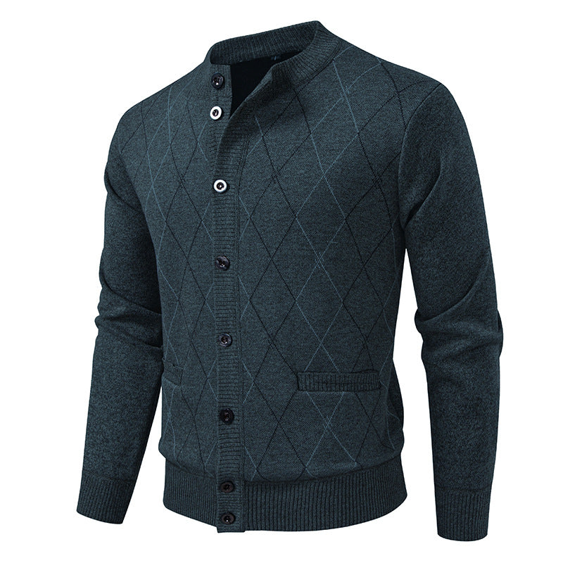Men's Lined Knitted Sweater – Warm Fleece Sweater Modern