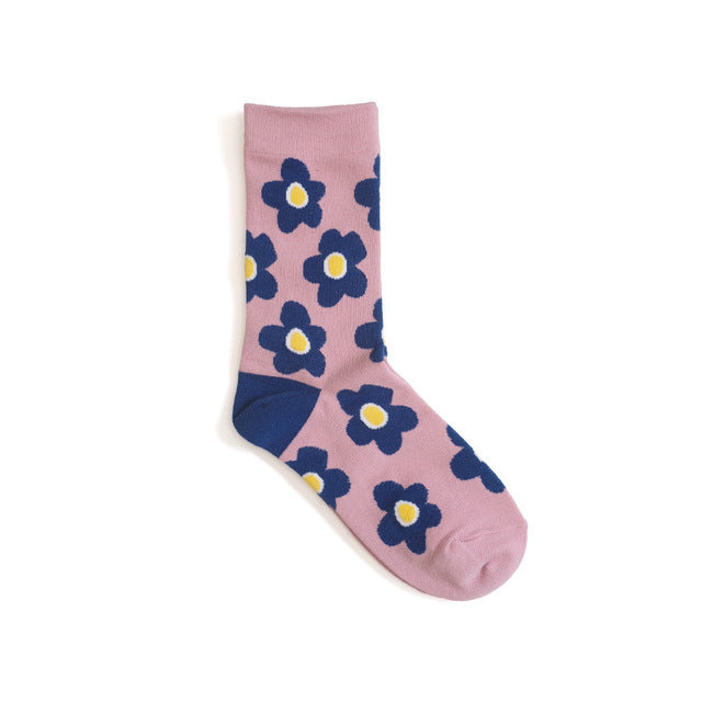Women's Cotton Socks Floral Cartoon | Cute Trendy Socks