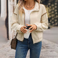 Women's Cardigan Jacket with Contrast Trim – Elegant & Modern
