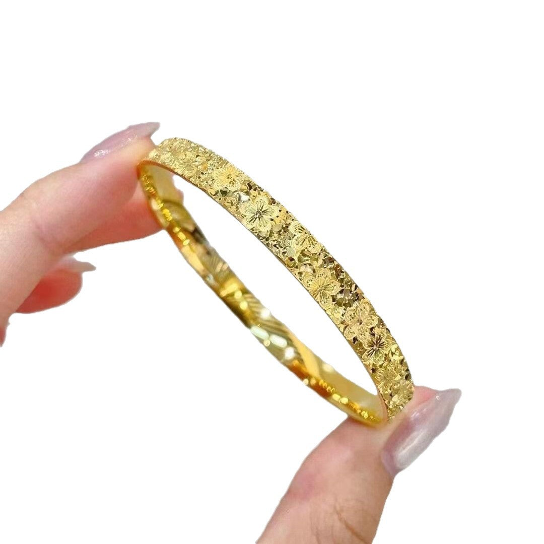 Sakura Crushed Ice Armband für Damen, massiv, hochwertig, im Crushed-Ice-Stil