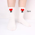 Unisex Rabbit Baumwollsocken Lang – Schwarz Weiß Trend Socken