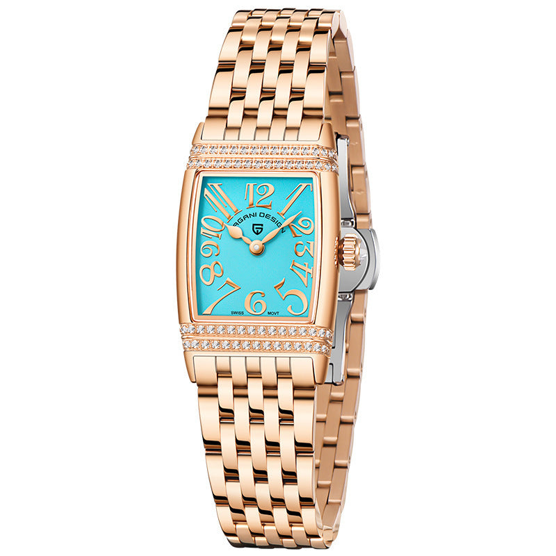 Women's Square Quartz Watch | Elegant Rhinestone Fashion Watch