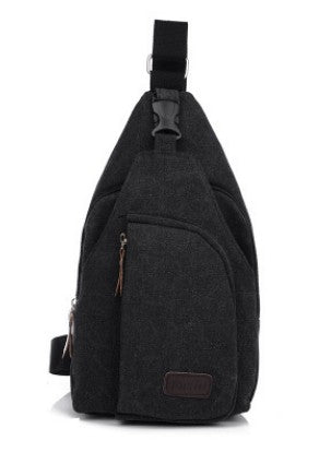 Men's Canvas Chest Bag Korean Style | Crossbody Bag