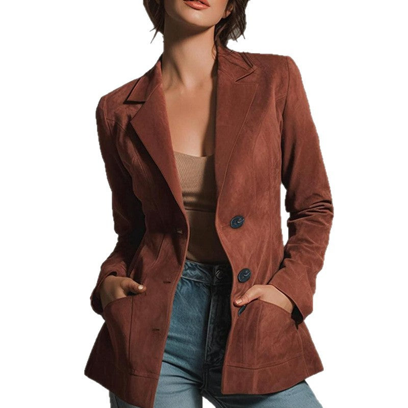 Damen Herbstblazer elegant warm | Fashion Business Jacke