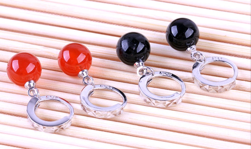 Elegant Agate Stud Earrings – Stylish Natural Stone Earrings for Women
