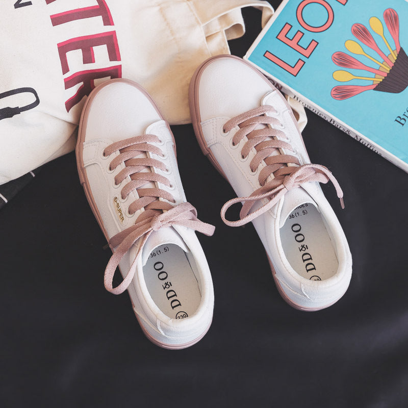 Damen Weiße Sneaker Hongkong Style | Modische Freizeitschuhe