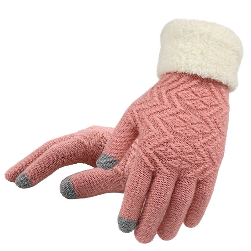 Damen Winter Strickhandschuhe | Warme Kuschel Thermohandschuhe