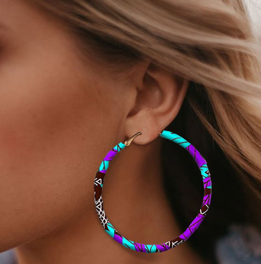 Ethno Print Ohrringe – Stilvolle Boho Statement Ohrhänger für Damen