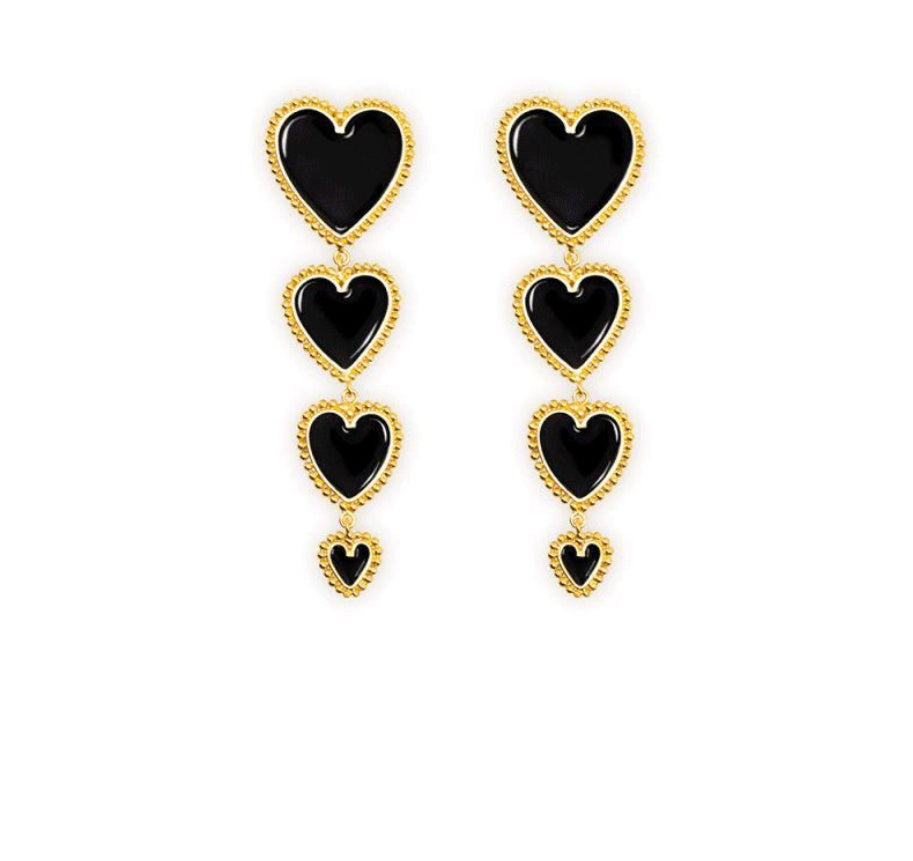 LOVE Statement Earrings - Punk Style Drop Earrings with Modern Design