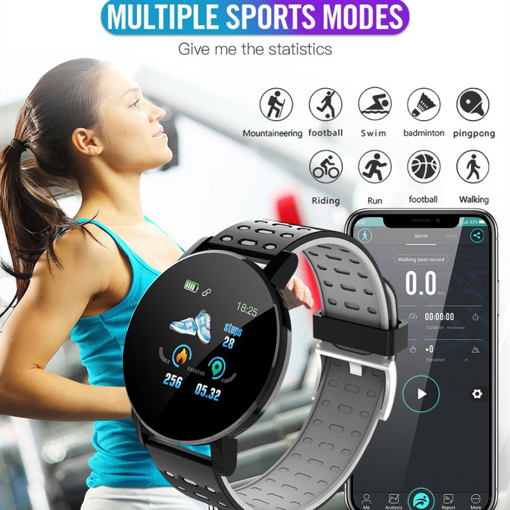 Bluetooth Smartwatch with Fitness Tracker | Heart Rate Sleep Monitor & Notifications