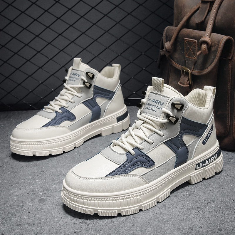 Men's High-Top Sneakers Large Sizes | Modern Casual Board Shoes