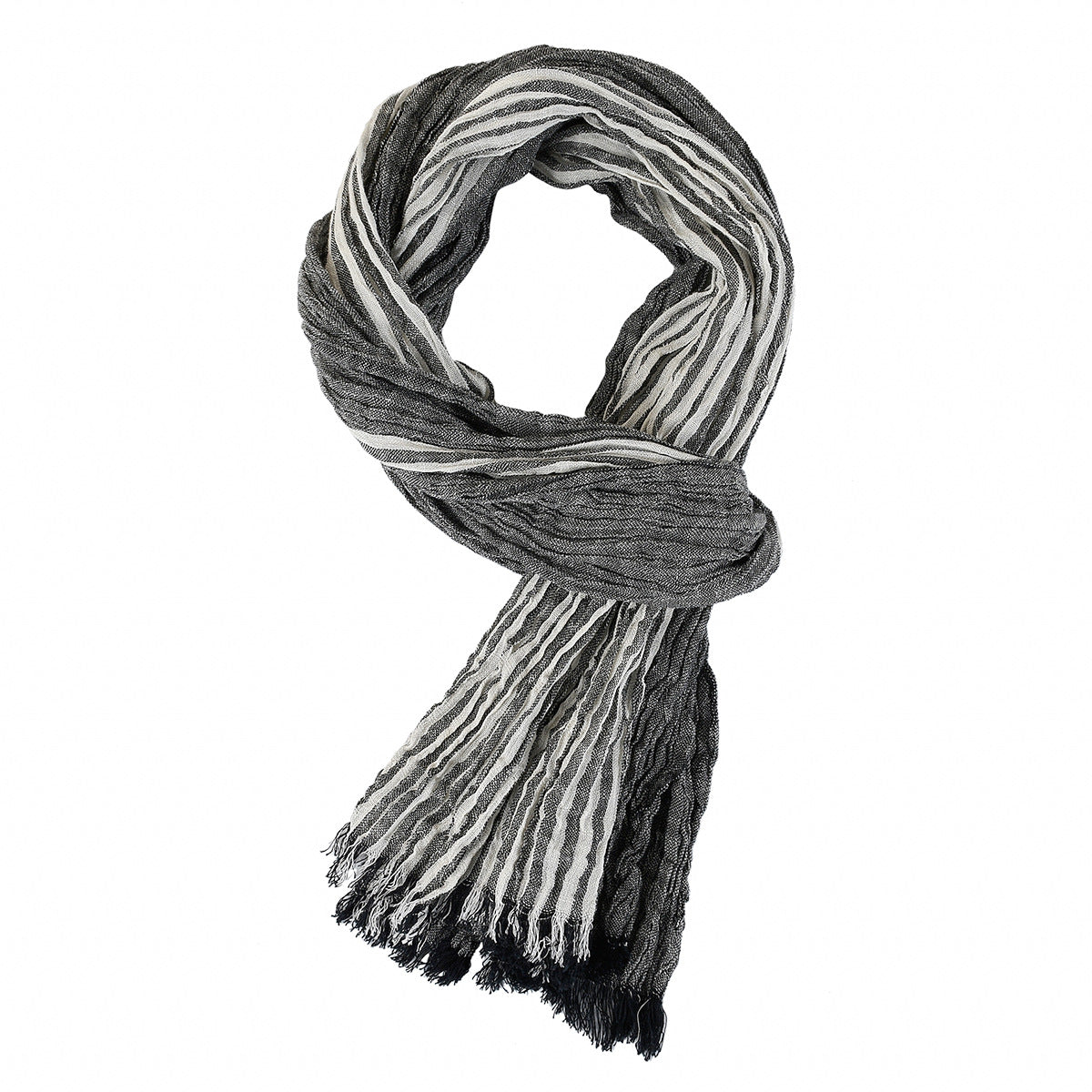 Men's Scarf Summer Lightweight Pin-Striped Elegant Modern