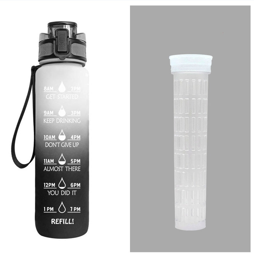1L Tritan Trinkflasche mit Zeitmarkierung – Motivationsflasche