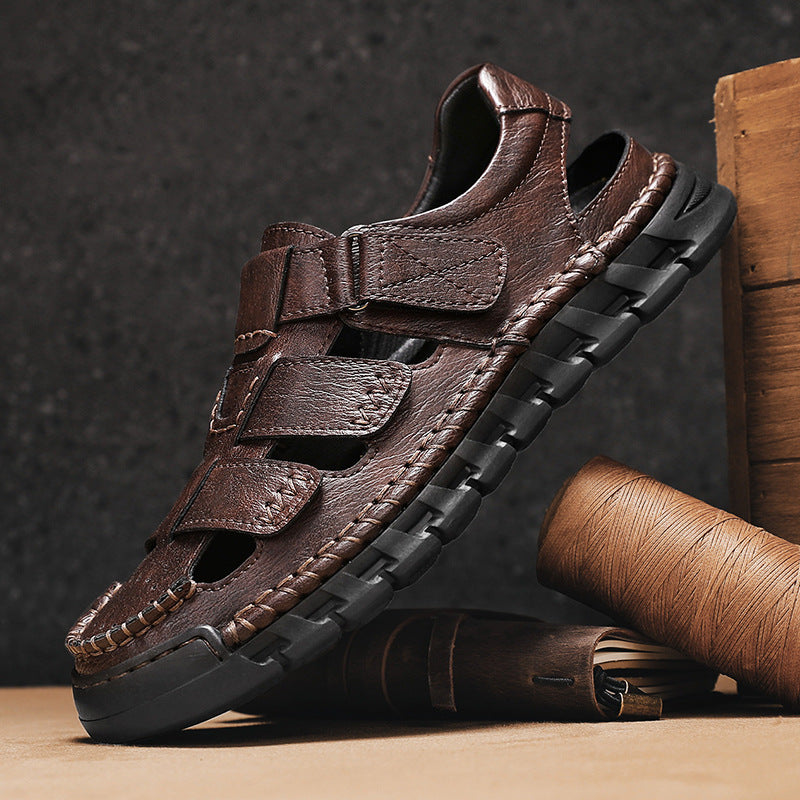 Men's Leather Sandals Non-Slip Classic Comfort Summer Shoes