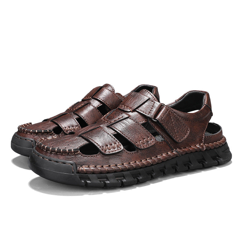 Men's Leather Sandals Non-Slip Classic Comfort Summer Shoes
