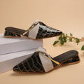 Women's Pointed Toe Mules – Elegant Low Heel Outdoor Slippers