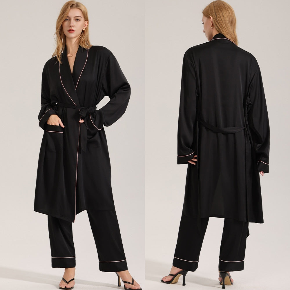Women's Luxury Loungewear Dressing Gown – Long-Sleeve Spring Summer