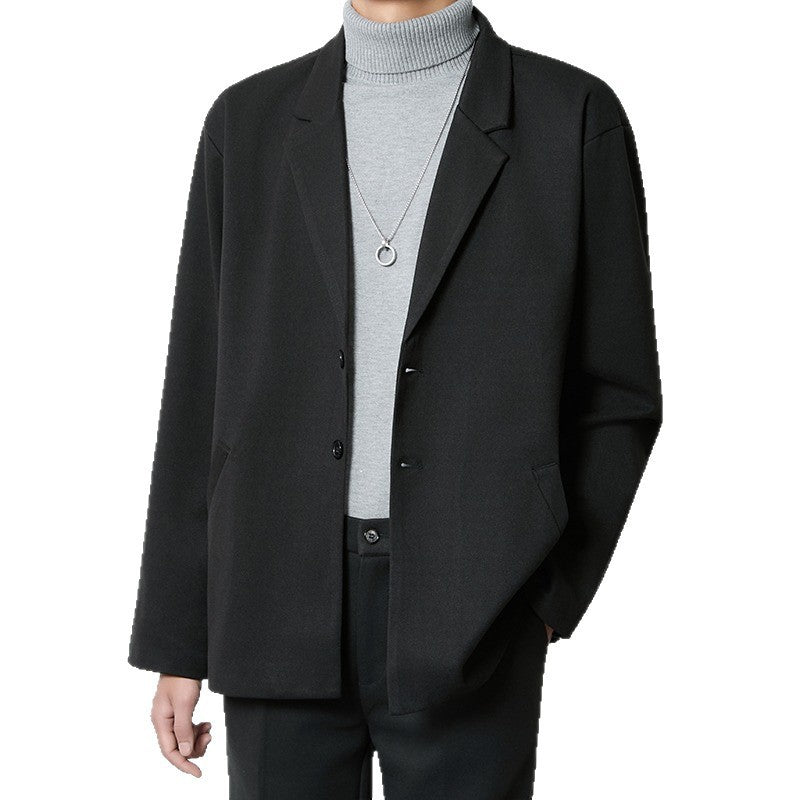 Men's Casual Wool Blazer Loose Fit – Elegant Leisure Blazer