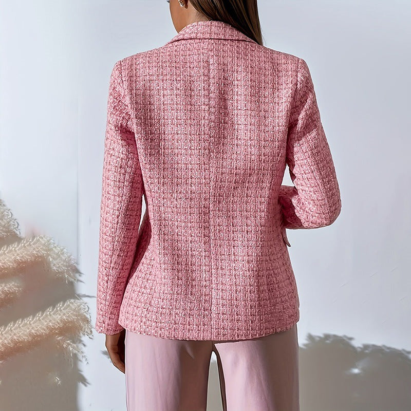 Eleganter Karierter Damen-Blazer – Tailliert & Zeitlos Stilvoll