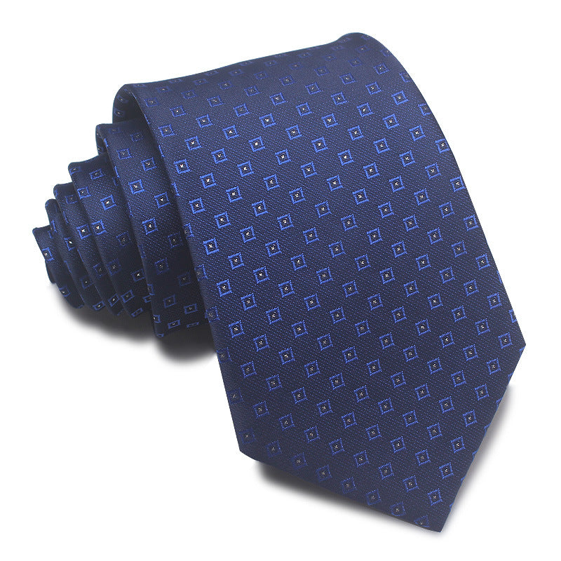 Men's Tie 8cm Striped Business Elegant Red Blue Black