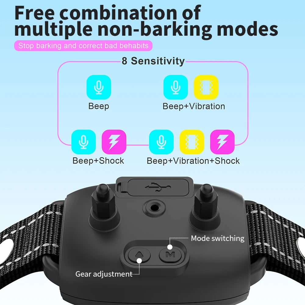Dog Anti Bark Collar | Smart Waterproof Rechargeable IP67