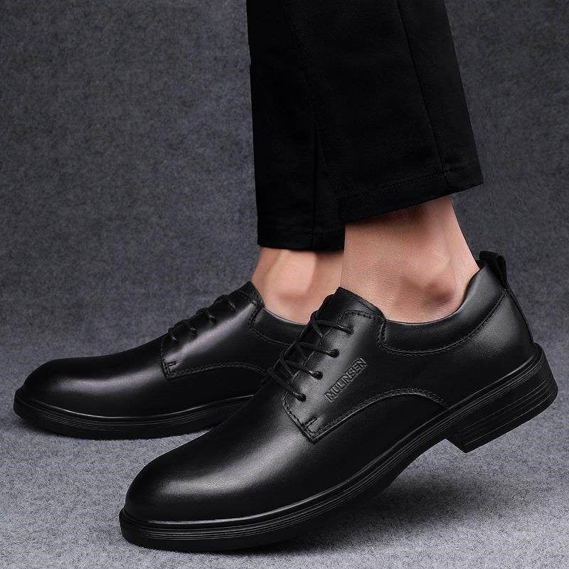 Men's Summer Leather Shoes Oversize | Elegant Lightweight Formal