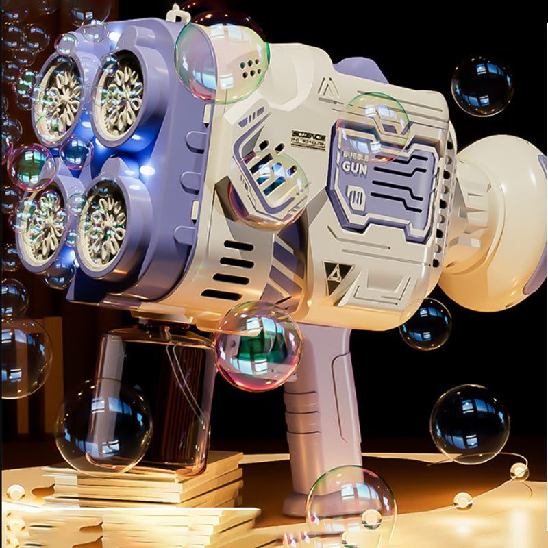 Bubble Machine for Kids | Rocket Bubble Gun with LED