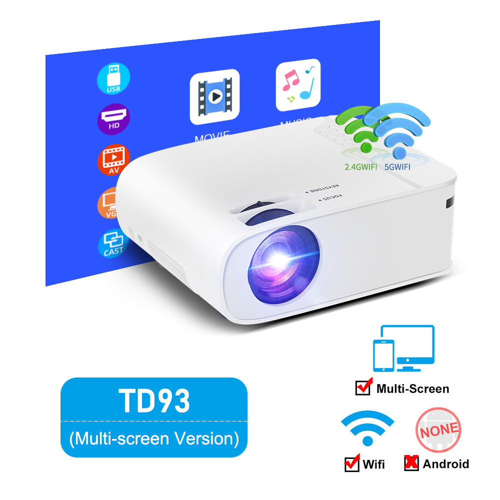 Tragbarer HD Mini Beamer – Kabelloser Smartphone Projektor für Heimkino