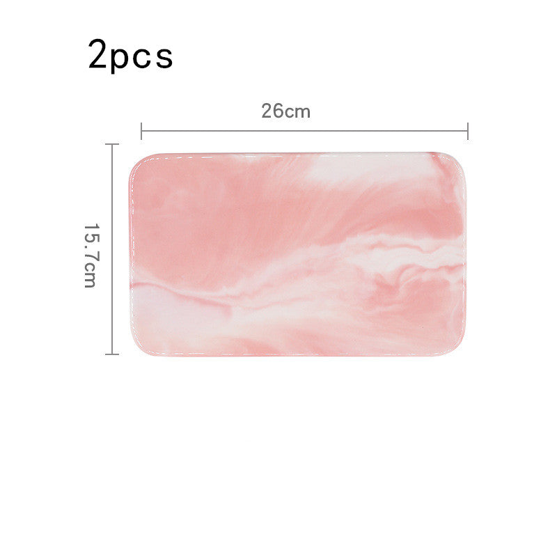 Nordic Marble Ceramic Tray – Elegant Serving Platter Premium