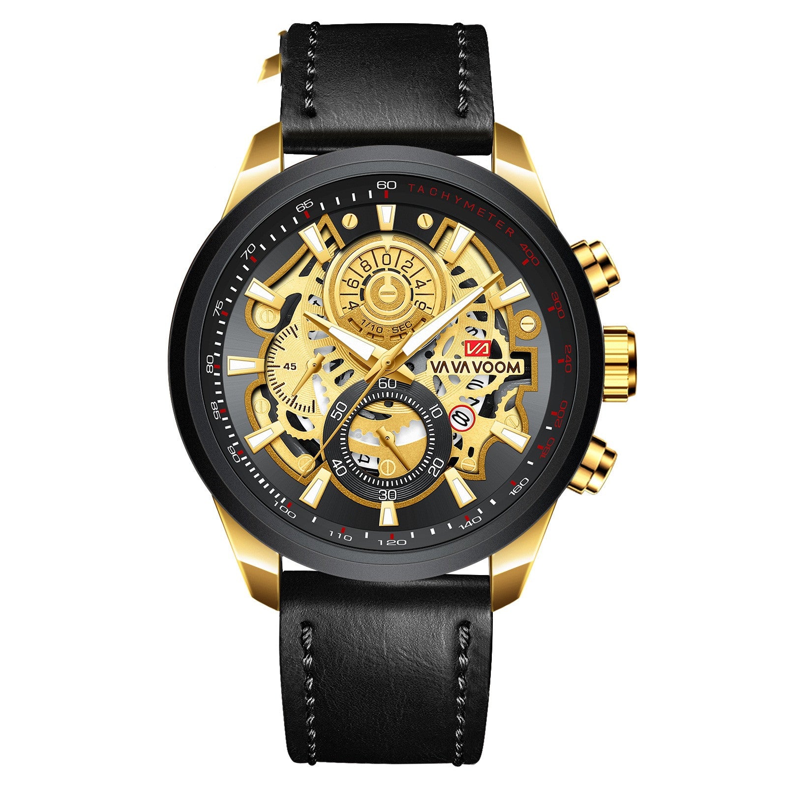 Men's Quartz Watch Black Gold | elegant business precise